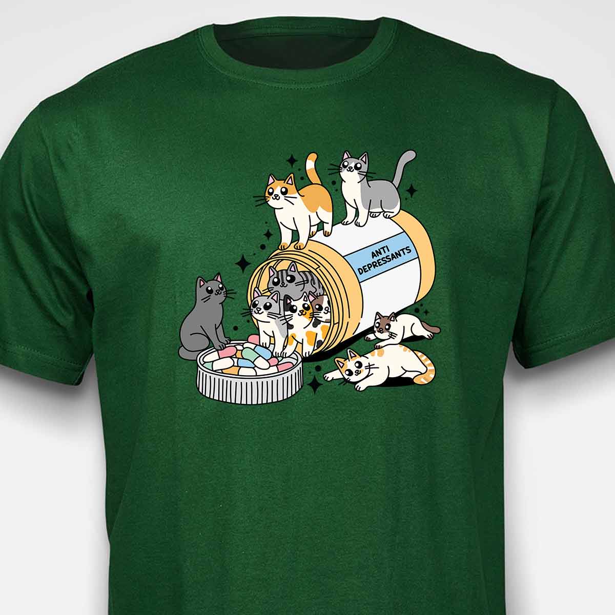 Kitty Anti Depressants T-SHIRT