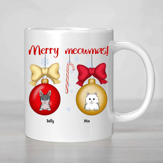 Merry Purrmas Mug – Personalized Holiday Joy for Cat Lovers!