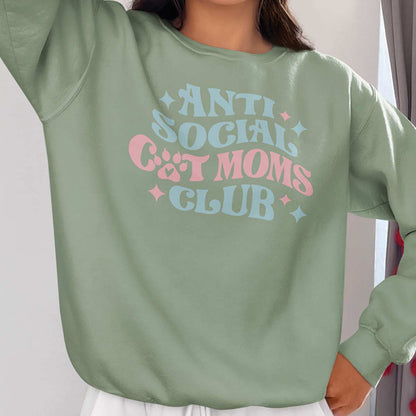 Anti Social Cat Mom's Club - CREWNECK (Unisex)