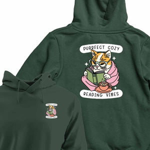 Cozy Reading Cat - HOODIE (Unisex)