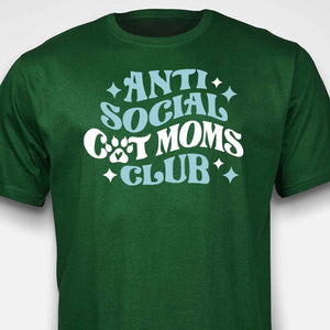 Anti Social Cat Mom's Club T-SHIRT