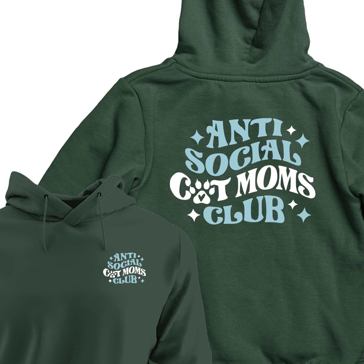 Anti-Social Cat Mom's Club - HOODIE (Unisex)