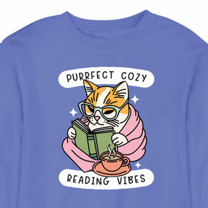 Cozy Reading Cat - CREWNECK (Unisex)