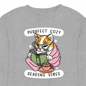 Cozy Reading Cat - CREWNECK (Unisex)