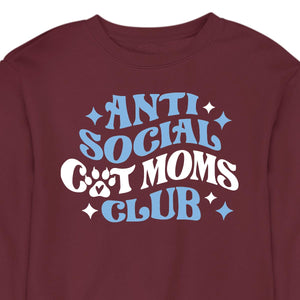 Anti Social Cat Mom's Club - CREWNECK (Unisex)