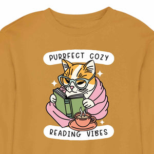 Cozy Reading Cat - CREWNECK (Unisex)