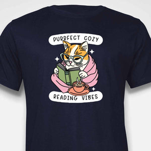 Cozy Reading Cat T-SHIRT