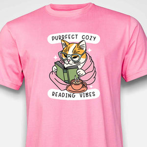 Cozy Reading Cat T-SHIRT