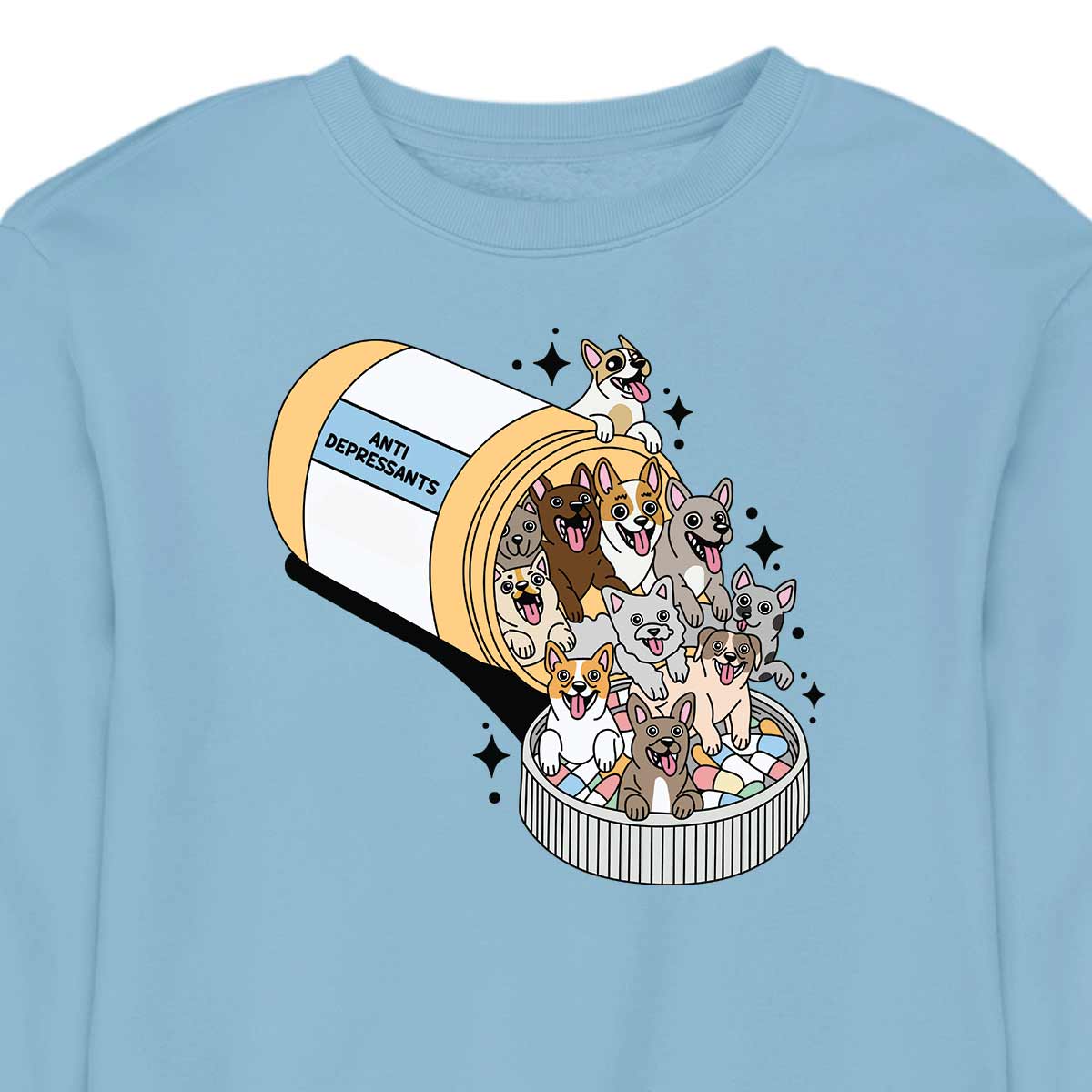 Doggie Anti-Depressants CREWNECK (Unisex)