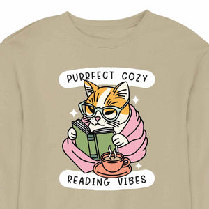 Cozy Reading Cat - CREWNECK (Unisex)