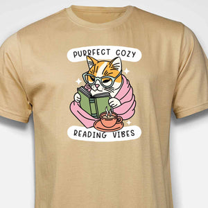 Cozy Reading Cat T-SHIRT