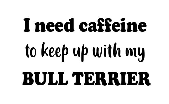 I need caffeine to keep up with my bull terrier