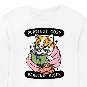 Cozy Reading Cat - CREWNECK (Unisex)