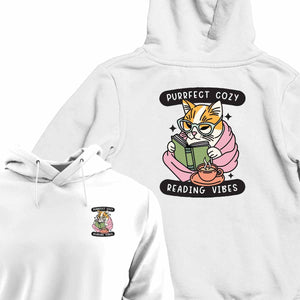 Cozy Reading Cat - HOODIE (Unisex)