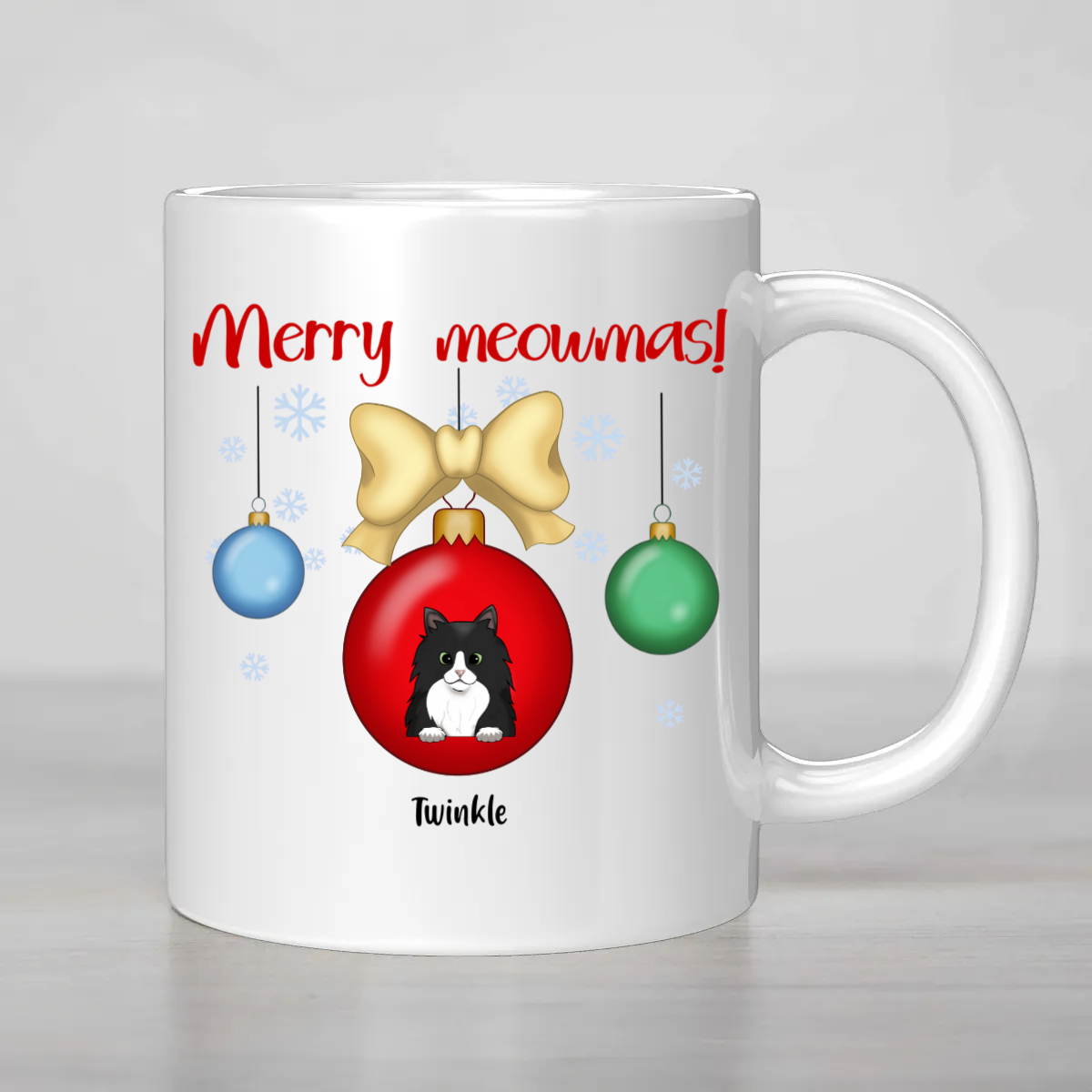 Merry Purrmas Mug – Personalized Holiday Joy for Cat Lovers!