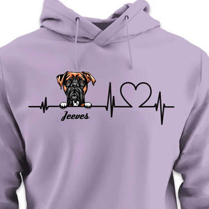 Dog paw heartbeat on sale hoodie